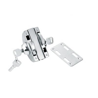 China Glass to Glass to Glass Double Side SUS304 Security Door Lock Cylinder Tempered Glass Glass Door Lock for sale