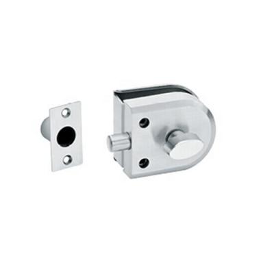 China Glass To Double Tempered Glass Center Door Lock Side Exterior Frameless Glass Door Sliding Lock for sale