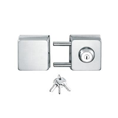 China Glass to Cylinder Glass Master Frameless Glass Cabinet Lock Stainless Steel Office Glass Door Lock for sale