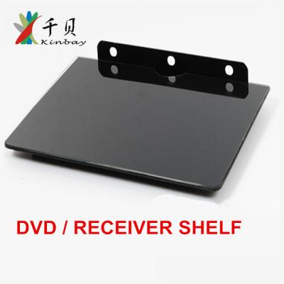 China Floating DVD Player Shelves Tempered Glass AV Wall Mount TV Shelf for sale