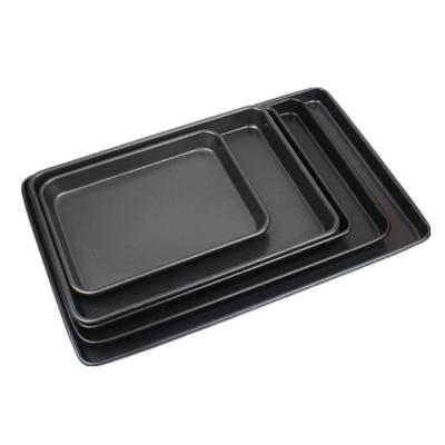 China 12 Non-Stick Sustainable Bakeware Tray Oven Metal Pan Aluminum Flat Baking Tray Set 16 Molds For Bakery for sale