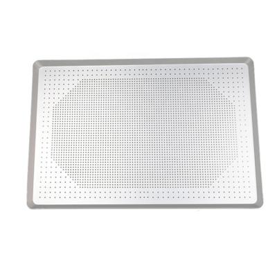 China Sustainable Full Size Aluminum Perforated Sheet Pan 18 x 18 Gauge Baking Tray 26 Pan for sale