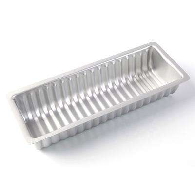 China Non Viable Stick/Anodized Aluminum Rectangular Cake Pan Corrugated Cake Molds Cake Bakeware for sale