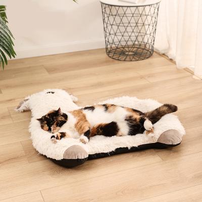 China Breathable Luxury Alpaca Shaped Plush Pet Cushion Pet Bed Cat Nest Pet Bed For Warm Dog And Cat for sale