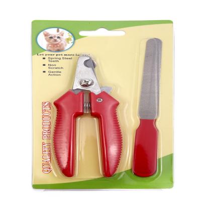 China Viable Dog Pet Nail Clipper Cutter Scissors Set Stainless Steel Grooming Pet Nail Clippers for sale