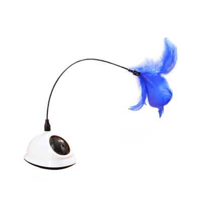 China Viable Electric LED Cat Toy Feather Turning Electric LED Cat Toy Funny Cat Toy for sale