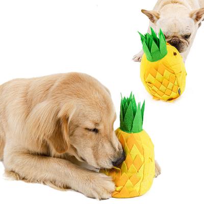 China Wholesale Viable Pineapple Shape Tibetan Supplies Pet Food Toys Puzzle Stuffed Dog Toys Squeezes Teeth Relieves Boredom Sniffles Pet Toys for sale