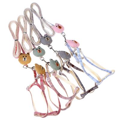 China Pet Padded Chest Strap Cotton Lovely Dog Pet Harness Back Leash Fashion Leashes for sale