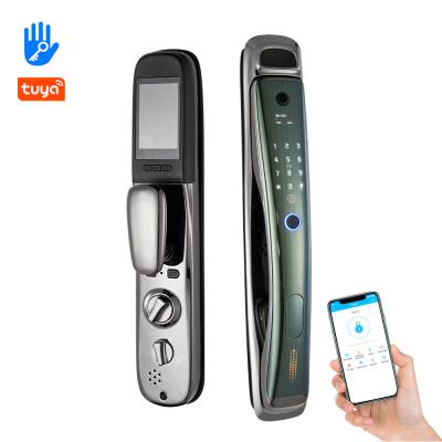 China Tuya MS1268 Biometric Facial APP Fingerprint Recognition Digital Cerradura Inteligente 3D Remote Control Smart Door Lock for sale