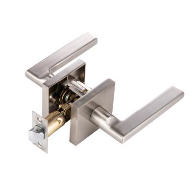 China Passage / Narrow / Corridor - Tubular Hall and Closet Passage Door Lever and Handle Lock for Interior Door Satin Nickel Wood Handle for Furniture for sale