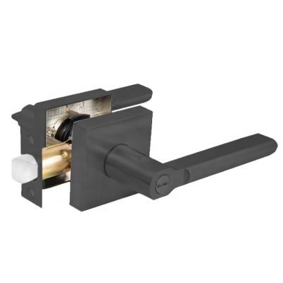 China Modern Zinc Alloy Square Door Lever Privacy/Privacy Nickel Bathroom/Bedroom Door Handles Bathroom Lever for sale