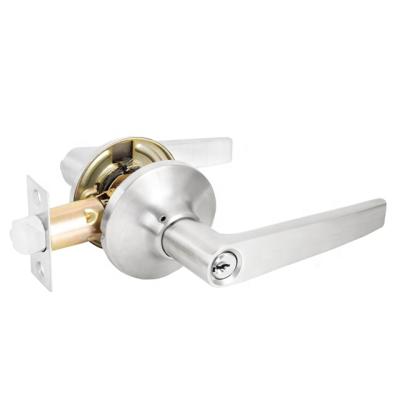 China Modern Straight Hallway Cabinet Passageway Bathroom Bedroom Privacy Entry Locked Satin Nickel Satin Nickel Dummy Door Lever for sale