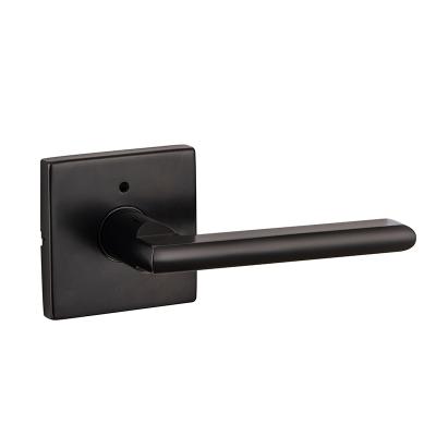 China Bathroom/Bedroom Privacy/Privacy Door Lock Lever Zinc Alloy Door Handles With Automatic Release Door Handle for sale