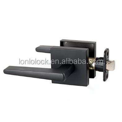 China Heavy Duty Bathroom Door Lever / Lock Handle Passage Lever / Dummy Safety with Black Matte for sale