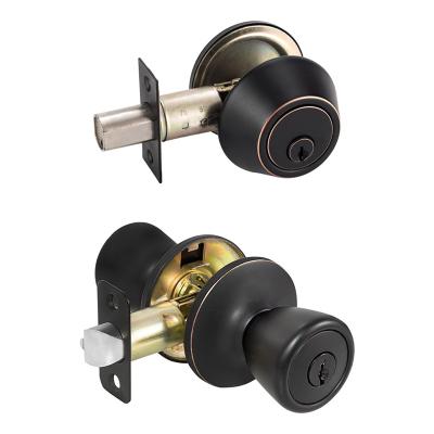 China High Quality Entry Front Door Knob And Deadbolt Lock Set for sale