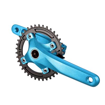 China Mountain Bikes Stylish Aluminum Alloy High Strength Hollow Integrated Bicycle Crank Chainwheel for sale