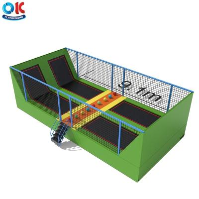 China High Cost Effective OK Playground Play Center Area Slam Dunk Custom Basketball Dodgeball Trampoline for sale