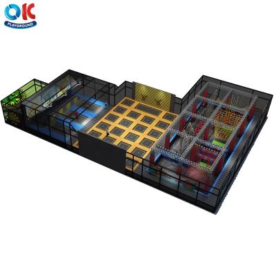 China Commercial Indoor Playland Trampolines Playground OK Fitness Trampoline Park For Kids And Adults for sale