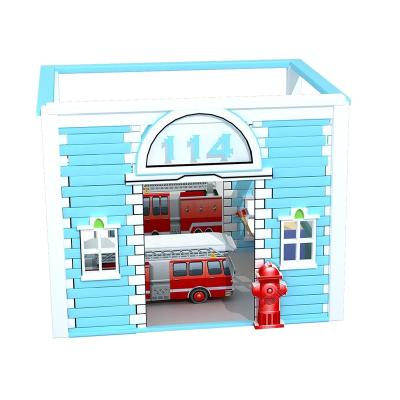 China Kids Unique Indoor Cosplay Playground Fire Station Fire Game Soft House for sale