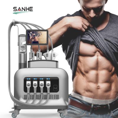 China Weight Loss Most Powerful 4 Handles Electric Muscle Stimulator EMS Body Muscle Shaping Sculpting Fat Reducing Machine for sale