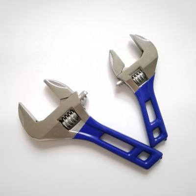 China Industrial tool short handle and wide open jaw adjustable open end wrench for sale