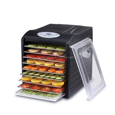 China Easy Operation Food Dehydrator with 9 Stainless Steel Trays or Plastic Trays for sale