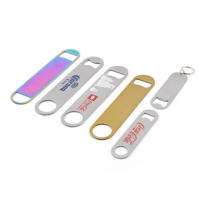 China Sustainable Metal Key Ring Beer Bottle Opener Stainless Steel Key Chain Cap Opener for sale