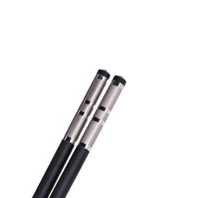 China Viable Wholesale Personalized Chopsticks Custom Printed Standard Size Black Reusable Chopsticks for sale