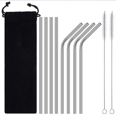 China Sustainable Custom Reusable Colorful Travel Metal Straw 304 Stainless Steel Colorful Drinking Straw for sale