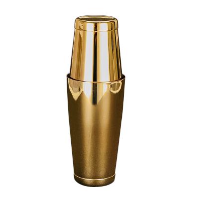 China Durable Gold Stainless Steel Bar Accessories Boston Cocktail Shaker Custom Cocktail Shaker for sale