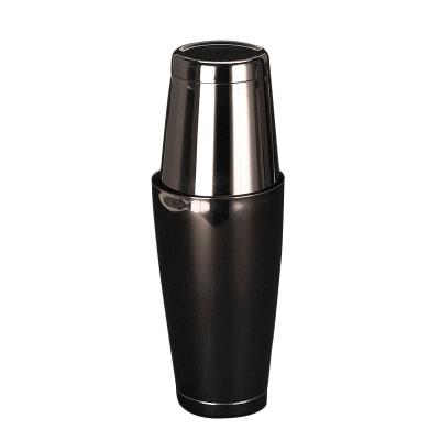 China Durable Black Stainless Steel Bar Accessories Boston Cocktail Shaker Custom Cocktail Shaker for sale