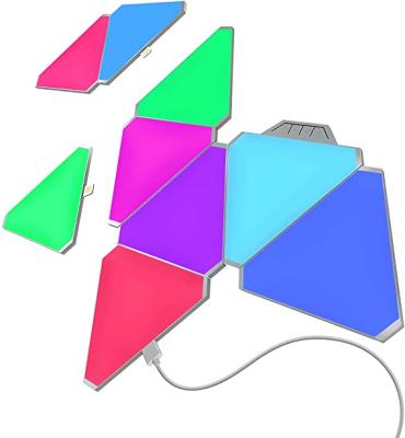 China Hot Selling Wall Lamp RGBW Tuya DIY APP Wall Mount Light Decorative Smart Outdoor Wall Panel Touch Control Led Triangle Multicolor Light For Bedroom Party for sale