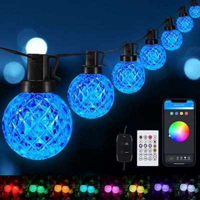 China APP Controlled Wholesale Light Bulb Photo Clip G40 Globe Outdoor Led Christmas Globe String Fairy Lights for sale