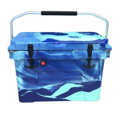 China Amazon Hot Sale Portable Collapsible Cooler Box 20 Waterproof 35 45 50qt Rotomolded Ice Chest Cooler Box Insulated Hard Cooler For Camping for sale