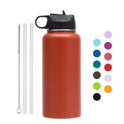 China Tethys Double Wall Stainless Steel Water Bottle Vacuum Stocked Insulated 32oz Sublimation Thermos Drinkware Stainless Steel Water Bottle for sale