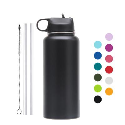 China Tethys Stocked 64oz Insulated Water Bottles Custom Stainless Steel Mouth Stainless Steel Logo Color Insulated Vacuum Wide Water Bottles for sale