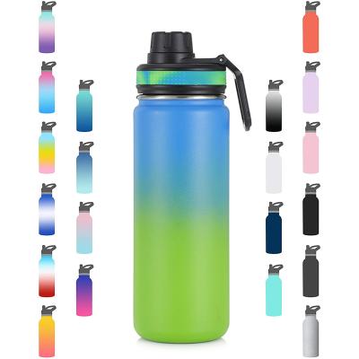 China Tethys Stocked Customized Sports 18oz/32oz/40oz Hot Custom Vacuum Flask Stainless Steel Double Wall Insulated Water Bottle With Straw for sale