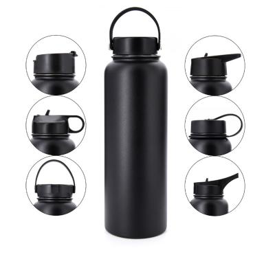 China Tethys Bestselling Sports Water Bottle 32oz Vacuum Flask Stainless Steel Stocked Water Bottle Custom Logo With New Wide Handle Straw Lid for sale