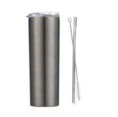 China Best USA Warehouse Double 20oz Stainless Steel Lean Empty Wall Total Straight White Sublimation Tumbler for sale