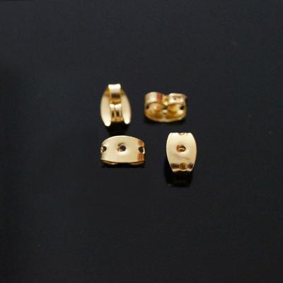 China Brass Jewelry Making Brass Earring Stud Backs Copper Earring Backs Pair Findings Jewelry Accessories Bow Back Button Earrings Plug for sale