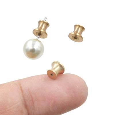 China Earring Back Accessories Jewelry Earring Auxiliary Plug Back Stud Earplug Earplug Tower Copper Small Size Custom Logo for sale