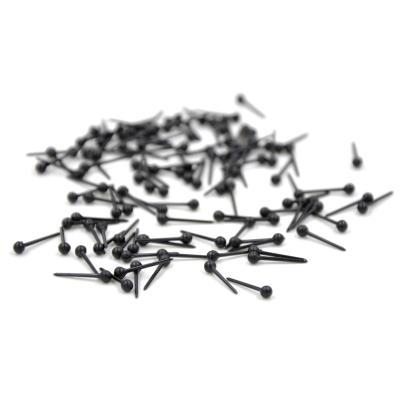 China TRENDY 1000 Pcs / Pack Round Head Plastic Transparent Ear Sticks Black And White Assortment Head Pierced Earrings Ear Sticks for sale