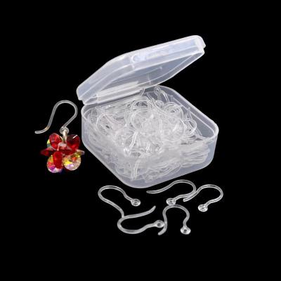 China 100pcs/box high quality plastic transparent invisible hook earring hypoallergenic jewelry accessories ERTOU-2221 for sale