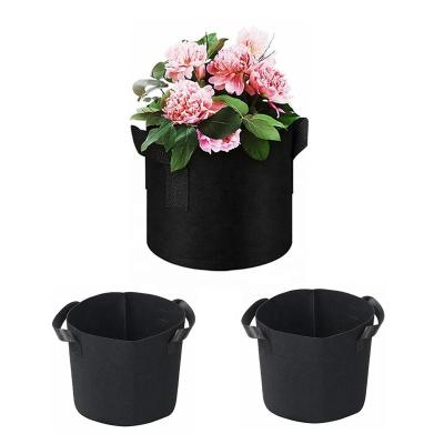 China Plant Fabric Felt Heavy Duty Thickened Nonwoven Pots 7 Gallon Capacity Per Bag Recycled Felt Grow Bags For Vegetables for sale