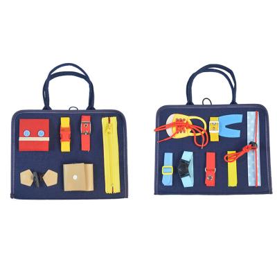 China Felt Board Montessori Board Toddlers Educational Busy Collapsible Eco-Friendly Collapsible Toys Sensory Toys Bag for sale