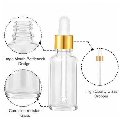 China Cosmetics/Daily Care/Perfume/Fragrance/1/2oz 1oz 2oz 4oz 8oz 16oz Round Pharmaceutical Grade Common Clear Frosted Essential Oil Dropper Bottle Boston The SPA for sale