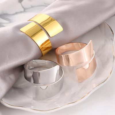 China Nature Metal Napkin Ring Table Decoration Napkin Customized Size For Hotel Dining Party Wedding for sale