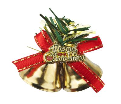 China Fast Delivery 6 pcs Christamas Tree Decoration Small Jingles Bell Chime Ornament Golden Set Bell Metal Ring For Christmas Tree Decoration for sale