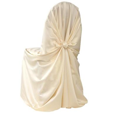 China Universal Plain Satin Chair Cover For Wedding Or Events Banquet Chair Cover for sale