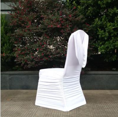 China Wholesale High Quality Cheap Comfortable Chair Cover For Wedding Banquet Ruffle Spandex Chair Cover for sale